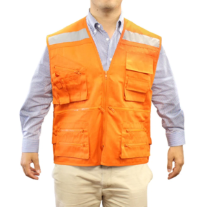 Chaleco Geólogo Poplin C/Cinta Naranjo