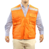 Chaleco Geólogo Gabardina C/Cinta Naranjo