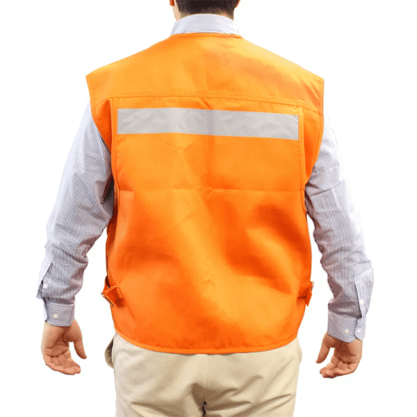 Chaleco Geólogo Gabardina C/Cinta Naranjo
