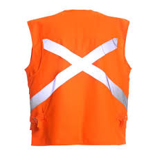 Chaleco Geólogo Alta Visibilidad Multibolsillo x Espalda Naranjo Flúor