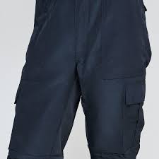 Pantalón Cargo Poplin Cintura Elasticada Azul Marino