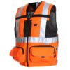 Chaleco Geólogo Minero Hombre Alta Visibilidad Naranjo Flúor