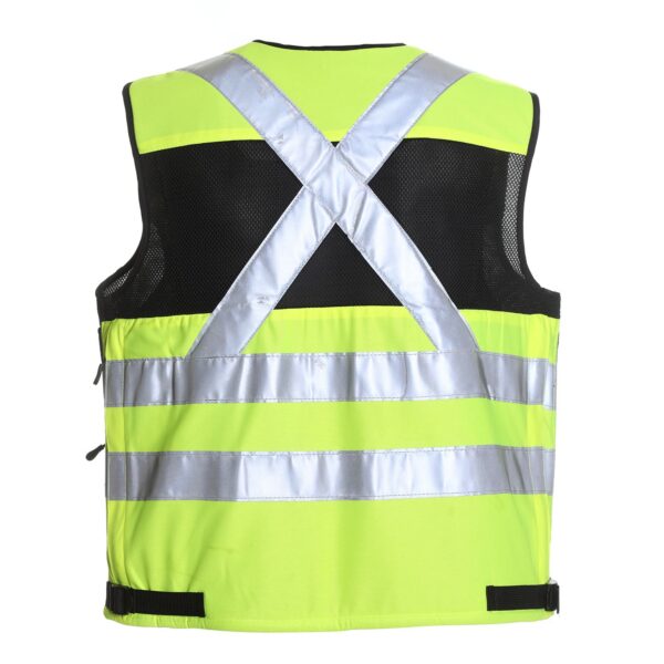 Chaleco Geólogo Minero Hombre Alta Visibilidad Amarillo Fluor