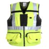Chaleco Geólogo Minero Hombre Alta Visibilidad Amarillo Fluor