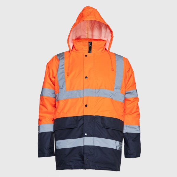 Parka Alta Visibilidad Combinada - Clase III Naranjo Flúor