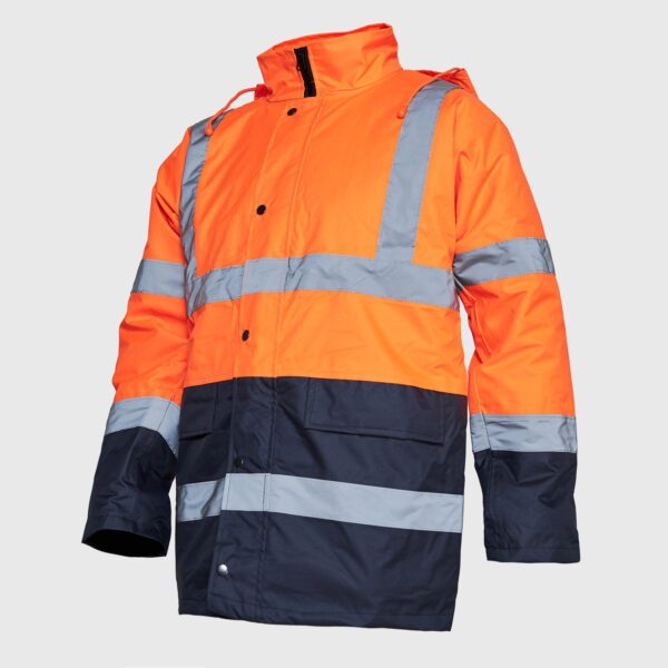 Parka Alta Visibilidad Combinada - Clase III Naranjo Flúor