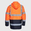 Parka Alta Visibilidad Combinada - Clase III Naranjo Flúor