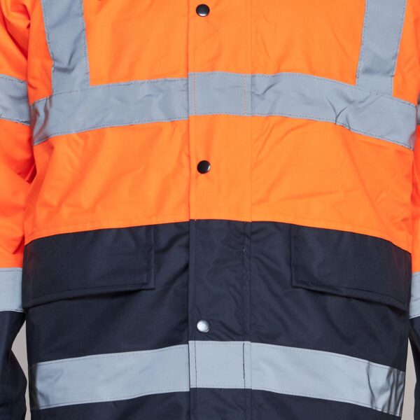 Parka Alta Visibilidad Combinada - Clase III Naranjo Flúor