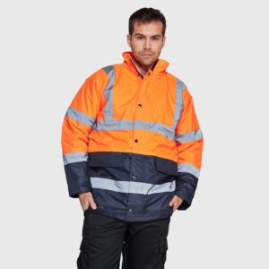 Parka Alta Visibilidad Combinada - Clase III Naranjo Flúor