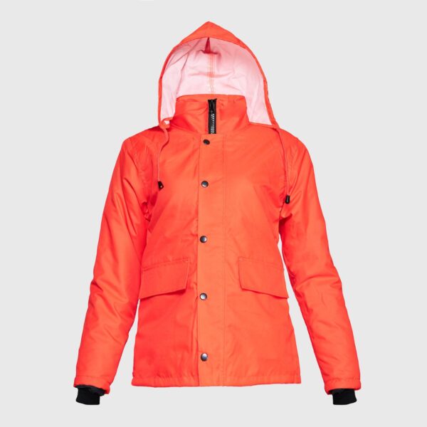 Parka Guardia Mujer Alta Visibilidad Rojo AV