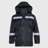 Parka Térmica C/Reflectante Multibolsillo Negro