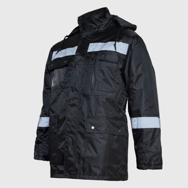 Parka Térmica C/Reflectante Multibolsillo Negro