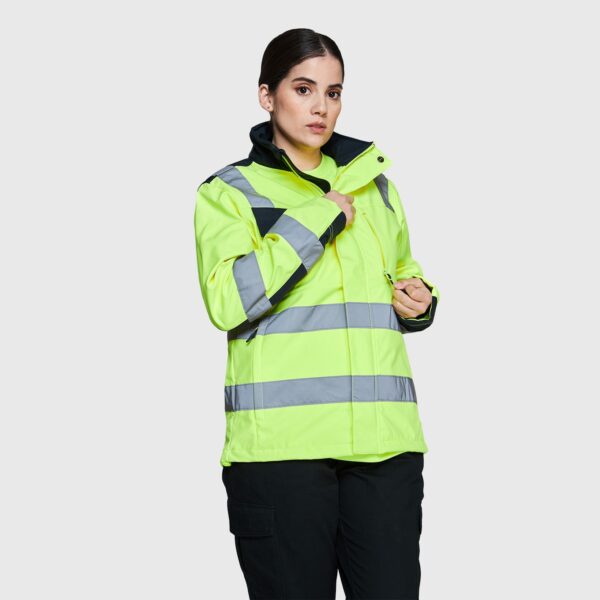 Softshell Bicolor Alta Visibilidad Hombre Amarillo Flúor