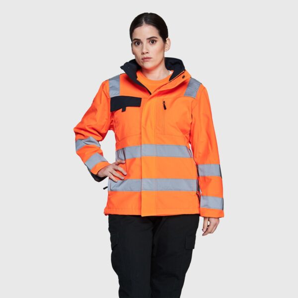 Softshell Bicolor Alta Visibilidad Hombre Naranjo Flúor