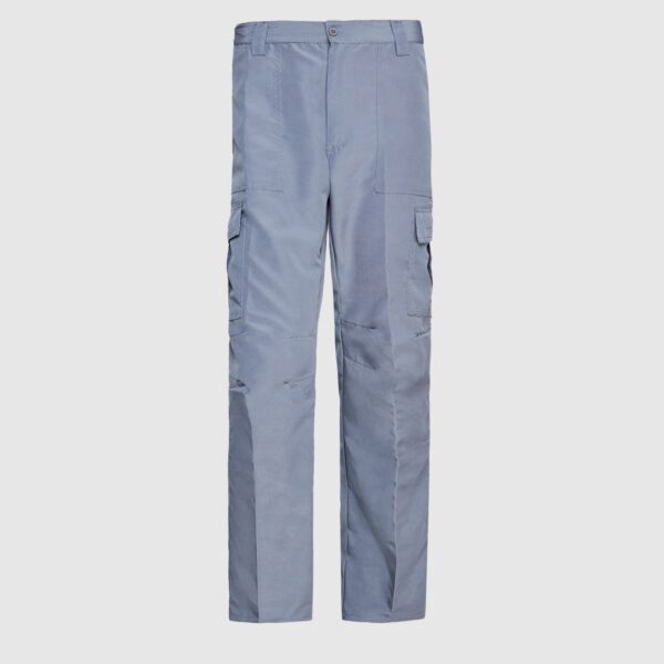Pantalón Cargo Poplin Cintura Elasticada Gris Medio