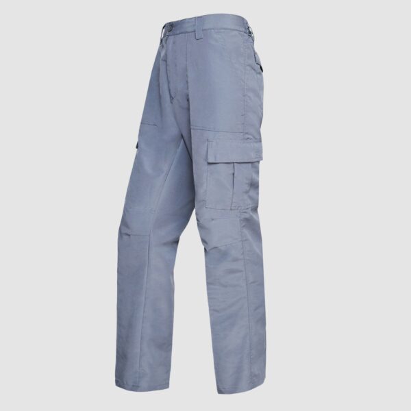 Pantalón Cargo Poplin Cintura Elasticada Gris Medio