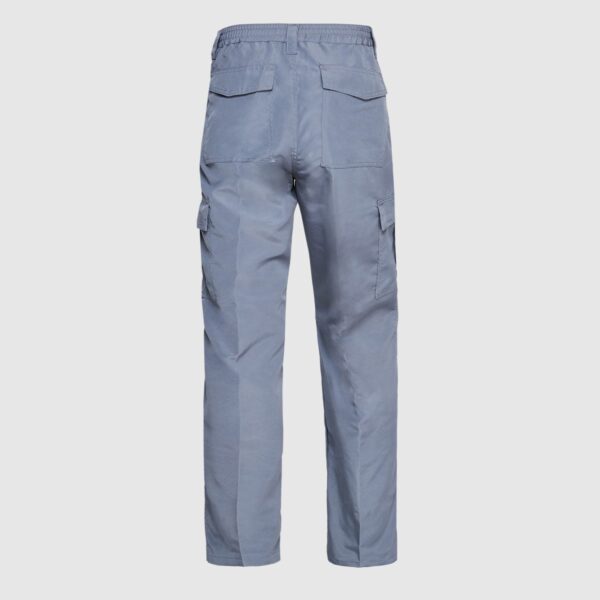 Pantalón Cargo Poplin Cintura Elasticada Gris Medio