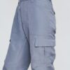 Pantalón Cargo Poplin Cintura Elasticada Gris Medio