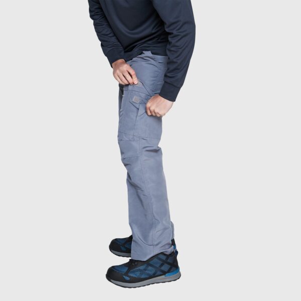 Pantalón Cargo Poplin Cintura Elasticada Gris Medio