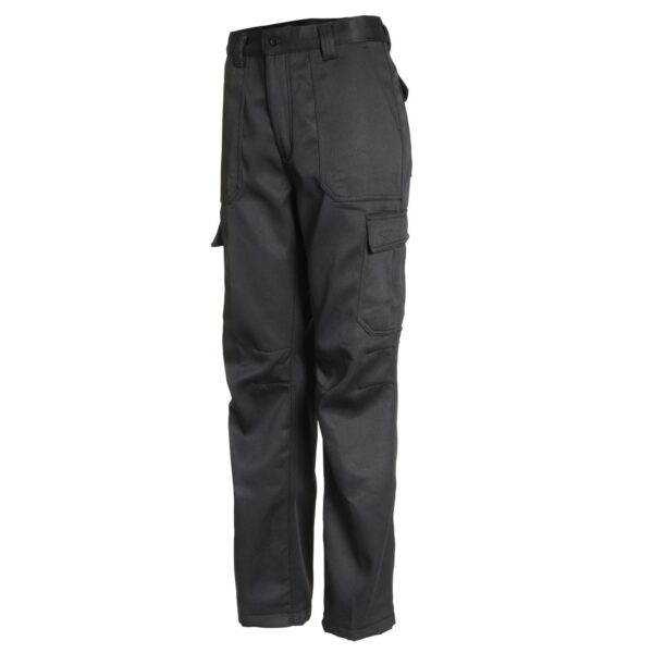 Pantalón Cargo Forro Polar Gabardina Negro