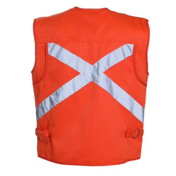 Chaleco Geólogo Multibolsillo Gabardina Naranjo Medio