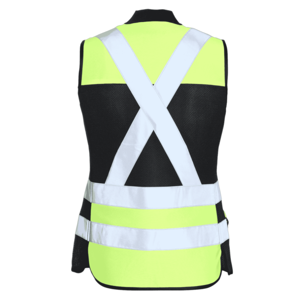 Chaleco Geólogo Mujer Minero Alta Visibilidad Amarillo Flúor