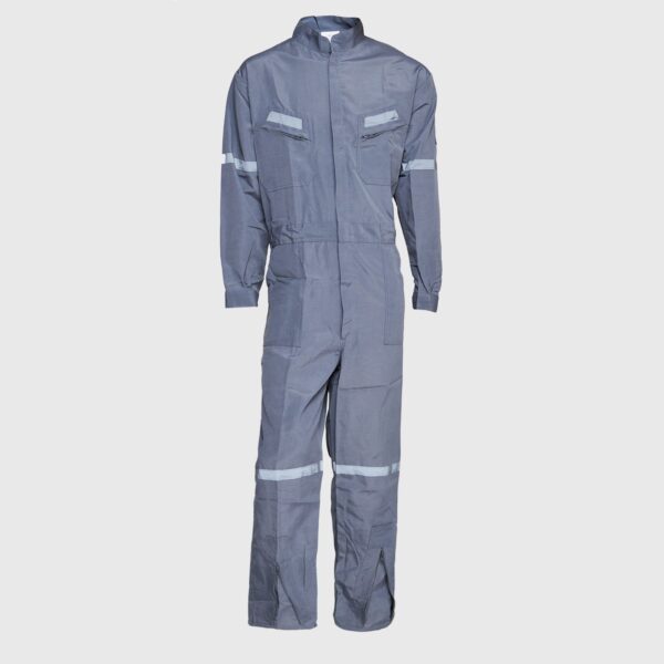 Overol Poplin C/Reflectante Gris Medio