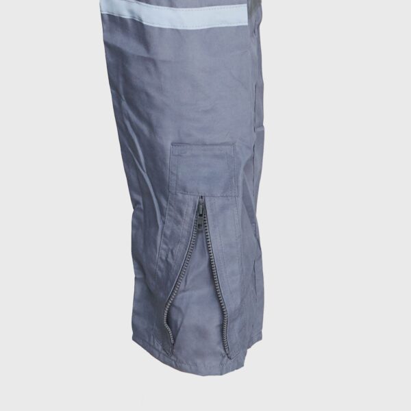 Overol Poplin C/Reflectante Gris Medio