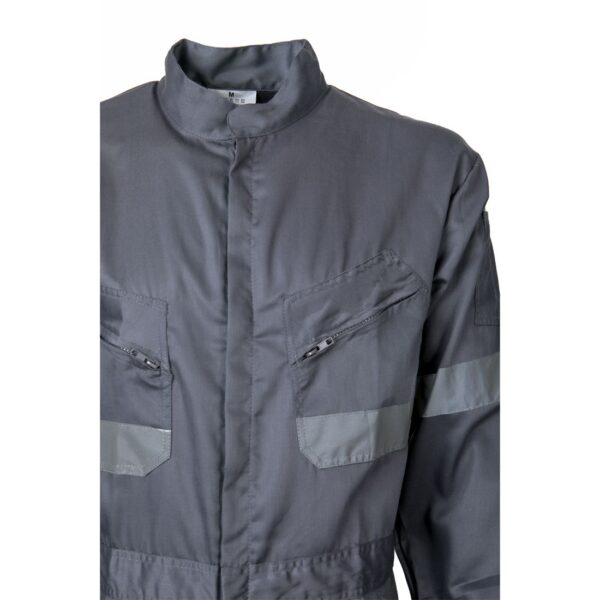 Overol Gabardina C/Reflectante Gris Medio
