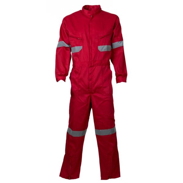 Overol Gabardina C/Reflectante Rojo