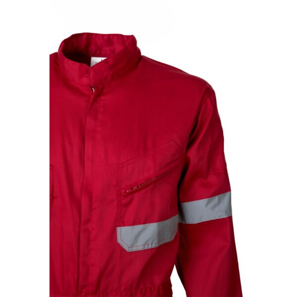 Overol Gabardina C/Reflectante Rojo