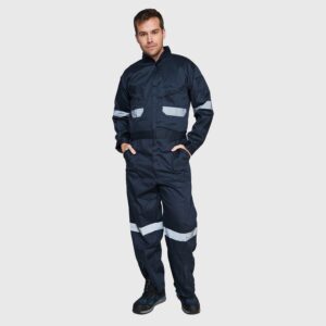 Overol Gabardina C/Reflectante Azul Marino