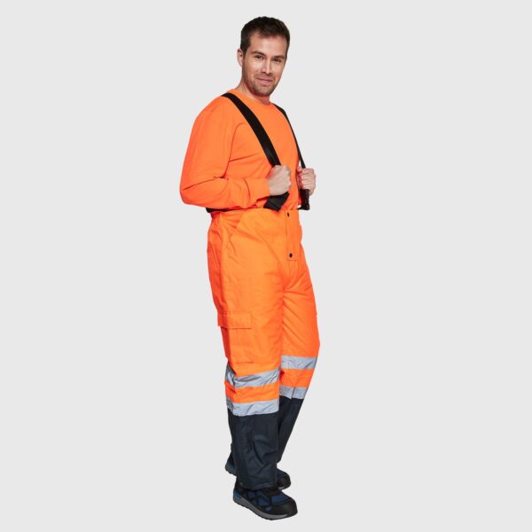 Jardinera Térmica Impermeable Alta Visibilidad Bicolor - Clase I Naranjo Flúor