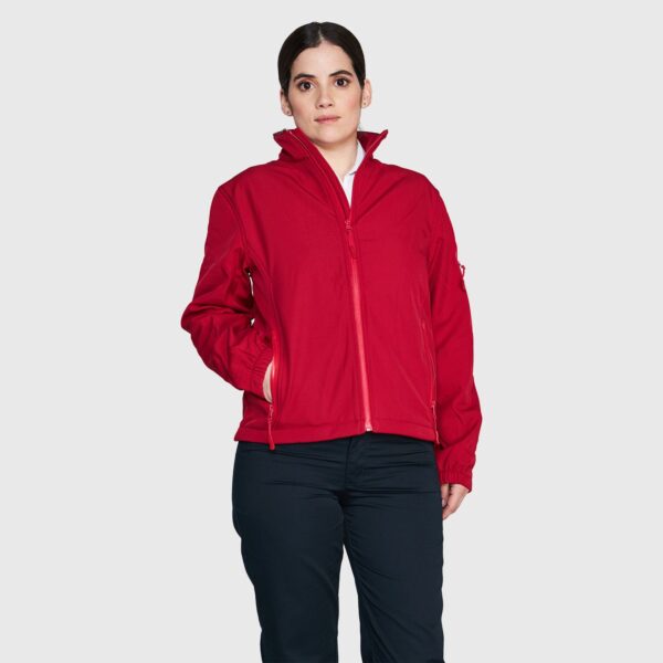 Softshell Premium Ejecutivo Mujer Roja