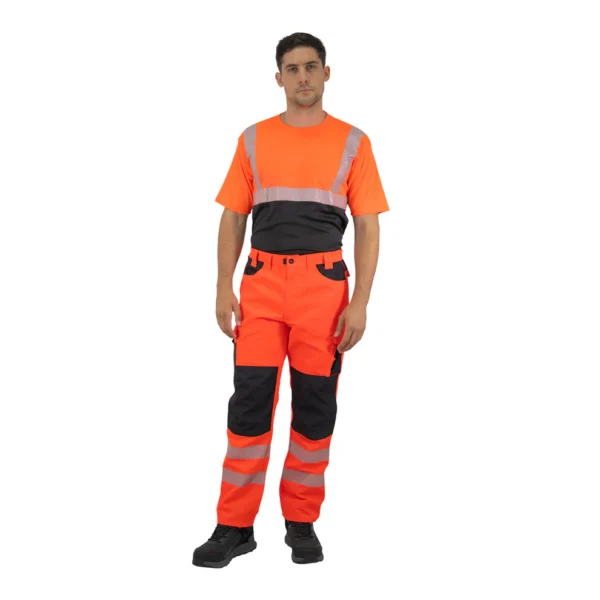 Pantalón Cargo Hardwork Dakota Hombre Rojo Flúor