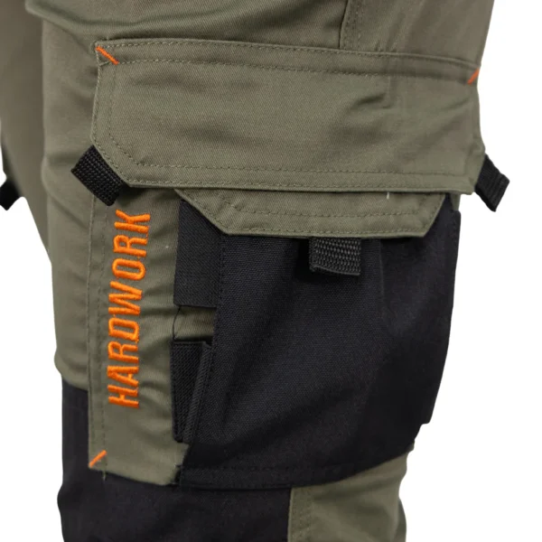 Pantalón Cargo Hardwork Dakota Spandex Hombre Verde Oliva