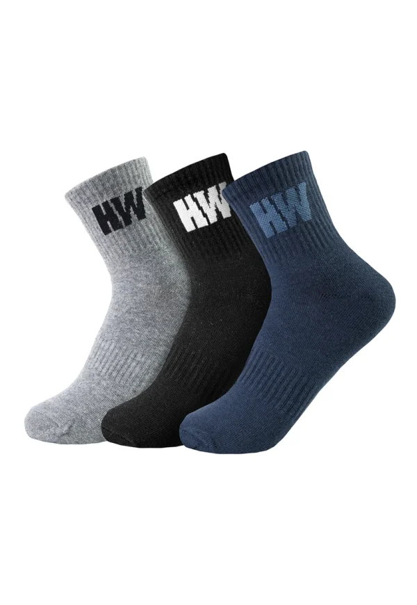 Tripack Calcetines Hardwork Algodón Tobillero Mujer