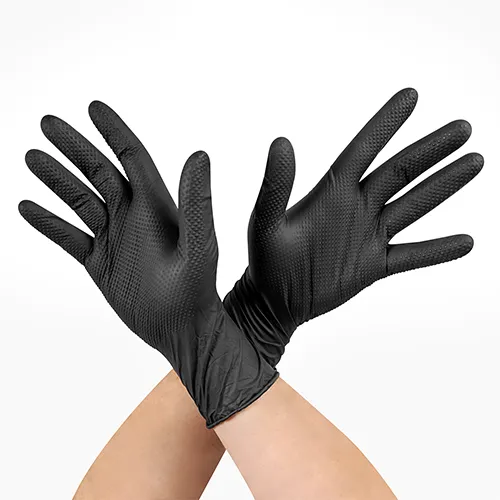 Guante Raven Nitrilo Texturizado Negro 8.0 Grs. (Caja 100 Unidades)