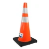 Cono Señalización 28" con Doble Cinta Antiviento Base Pesada