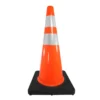 Cono Señalización 28" con Doble Cinta Antiviento Base Pesada
