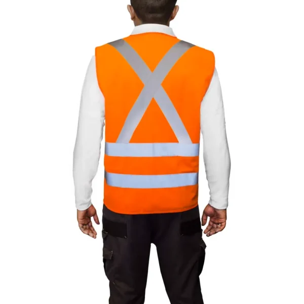 Chaleco Reflectivo Naranjo 4 Cintas Certificado Clase II EN20471