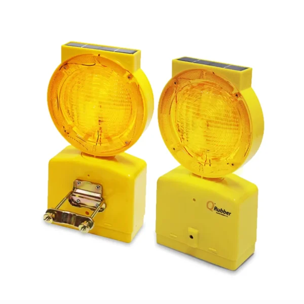 Luz Tráfico Solar Ámbar con Agarre Metálico