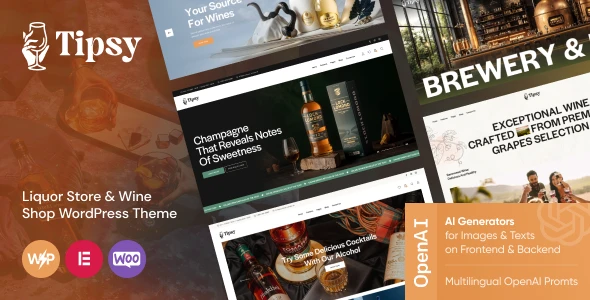 Tipsy – Liquor Store &amp; Wine Shop WordPress Theme