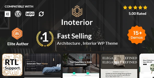 Inoterior – Architecture &amp; Interior Designer WordPress Theme + RTL