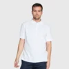 Polera Pique Hombre 80/20 M/C Blanca