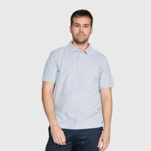 Polera Pique Hombre 80/20 M/C Gris Pizarra