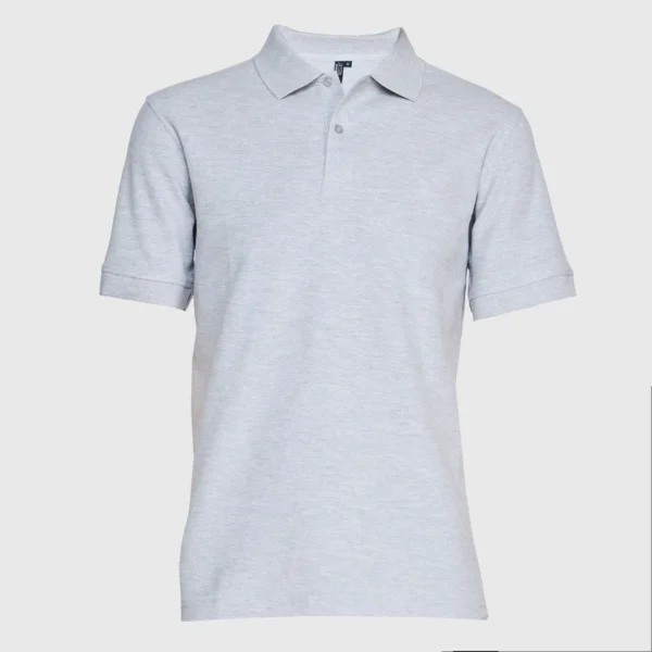 Polera Pique Hombre 80/20 M/C Gris Pizarra
