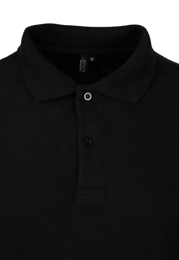 Polera Pique Hombre 80/20 M/C Negra