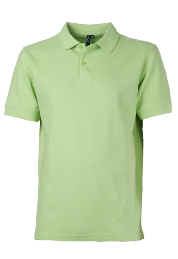 Polera Pique Hombre 80/20 M/C Verde Pistacho