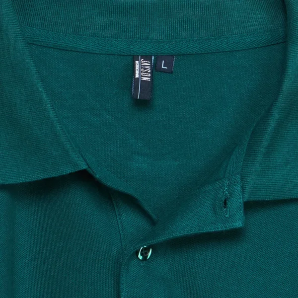 Polera Pique Hombre 80/20 M/C Verde Petróleo